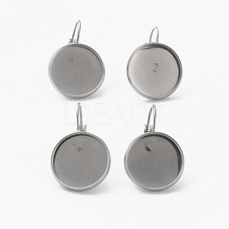 Tarnish Resistant 304 Stainless Steel Leverback Earring Findings STAS-L253-005B-P-1