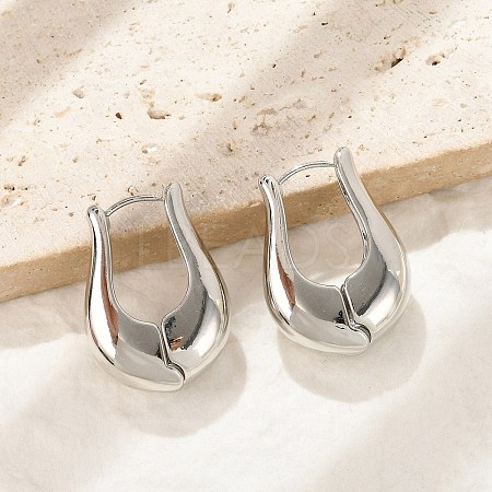 Brass Hoop Earrings for Women LS-EJEW-U041-05P-1