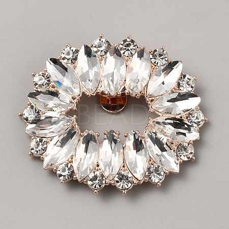 Alloy Crystal Rhinestone Shoe Decorations AJEW-WH0471-24C-KCG-1