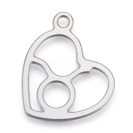 Non-Tarnish 304 Stainless Steel Pendants STAS-M228-A01-04P-1