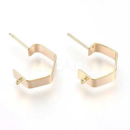 Brass Ear Stud Findings LS-X-KK-S345-022G-1