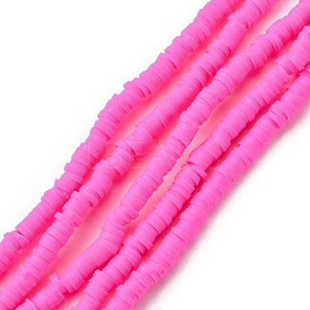 Handmade Polymer Clay Beads Strands LS-CLAY-R089-4mm-Q031-1