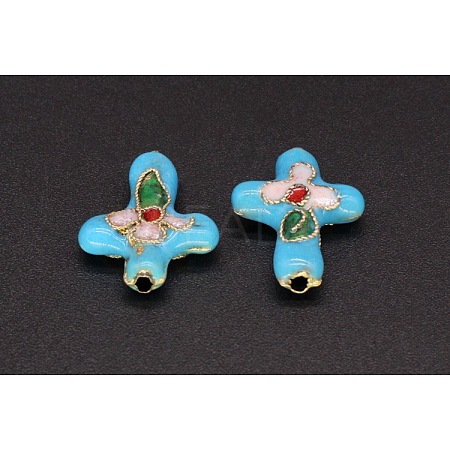 Handmade Cloisonne Beads FIND-PW0024-25C-1