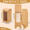 Kraft Paper Candy Boxes with PVC Clear Window CON-WH0097-07A-02A-2
