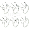 6Pcs Adjustable Brass Finger Rings Components KK-BBC0021-26-1