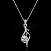 Trendy 925 Sterling Silver Pendant Necklaces NJEW-BB22397-8