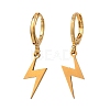 Brass Huggie Hoop Earrings EJEW-JE04228-02-2
