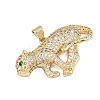 Brass Micro Pave Cubic Zirconia Pendants KK-C132-28G-2