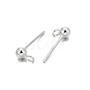 925 Sterling Silver Ear Stud Findings STER-K167-042B-S-2
