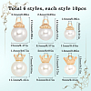 60Pcs 6 Styles Alloy Pendants FIND-SC0009-68-2