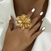 Elegant Hollow Flower Iron Cuff Rings for Bride Lady Daily Vacation Gift KR3281-3