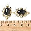 Natural Mixed stone Faceted Oval Connector Charms G-G181-06G-06-3