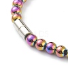 Electroplate Non-Magnetic Synthetic Hematite Beaded Necklaces NJEW-J058-03-3