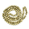 Electroplate Non-magnetic Synthetic Hematite Beads Strands X-G-S352-44B-01-2