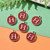 Platinum Plated Alloy Enamel Charms ENAM-S118-03H-P-5