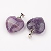 Natural Amethyst Pendants X-G-G956-B03-FF-2