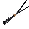 Braided Waxed Cord Empty Macrame Pouch Slider Necklace Making FIND-C061-01J-1