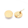 PVD Vacuum Plating 304 Stainless Steel Brooch Cabochon Settings STAS-E547-08I-G-1