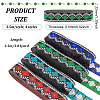 Fingerinspire 14M 4 Colors Ethnic Style Polyester Ribbon OCOR-FG0001-49B-2