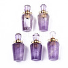 Faceted Natural Amethyst Pendants G-T131-14F-1