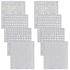 8 Sheets 4 Styles Laser Heart Pattern Nail Art Sticker DIY-CY0001-90-6