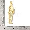 Hierarch Rack Plating Brass Micro Pave Clear Cubic Zirconia Pendants KK-U019-27G-3