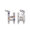 Brass Micro Pave Cubic Zirconia Charms ZIRC-L070-38H-P-2