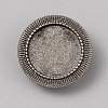 Tibetan Style Zinc Alloy Bolo Tie Slides Clasp Cabochon Settings FIND-WH0260-37J-AS-1