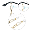 Aluminium Cable Chains/Paperclip Chains Eyeglasses Chains AJEW-AR0001-09G-6