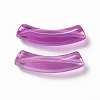 UV Plating Transparent Rainbow Iridescent Acrylic Beads OACR-A016-01I-2