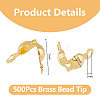 500Pcs Brass End Bead Tips KK-DC0004-07-2