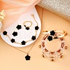 Flower Alloy Acrylic Cuff Bangles & Link Bracelets & Stud Earrings & Pendant Necklaces & Rings WG72368-01-2