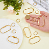 6Pcs Brass Locking Carabiner KK-HS0015-85B-3