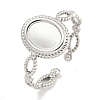 Non-Tarnish 304 Stainless Steel Ovsl Cuff Ring Components RJEW-A043-05P-1