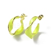 Enamel Twist Stud Earrings EJEW-P214-03G-04-1