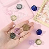 12Pcs 6 Colors Transparent Glass Bead Caps GLAA-YW0004-84-5