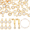 50Pcs Clear Cubic Zirconia Charms KK-PH0010-33-1