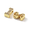 Rack Plating Brass Micro Pave Cubic Zirconia Multi-Strand Links KK-P247-14G-2
