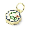 Rack Plating Brass Enamel Pendants KK-M282-06G-3