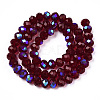 Electroplate Glass Beads Strands EGLA-A034-T6mm-L21-2