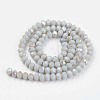 Electroplate Opaque Solid Color Glass Beads Strands EGLA-A034-P2mm-L16-2