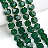 Natural Green Onyx Agate(Dyed & Heated) Beads Strands G-T140-09A-3