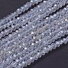 Electroplate Glass Beads Strands X-GLAA-F076-FR14-1