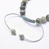 Natural Labradorite Braided Bead Bracelets BJEW-F276-G11-3