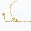 Brass Micro Pave Clear Cubic Zirconia Pendant Necklaces NJEW-J059-01E-4