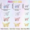 8 Sets 4 Colors PET Mirror Wall Stickers DIY-CP0009-15C-2