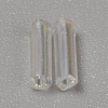 300Pcs Transparent Glass Round Bugle Beads GLAA-WH0015-74B-2