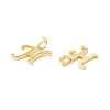 Rack Plating Eco-Friendly Brass Letter Pendants KK-K265-02G-H-2