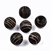 Painted Natural Wood Beads WOOD-T021-54B-M-2