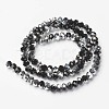 Electroplate Transparent Glass Beads Strands EGLA-A034-T2mm-M01-2